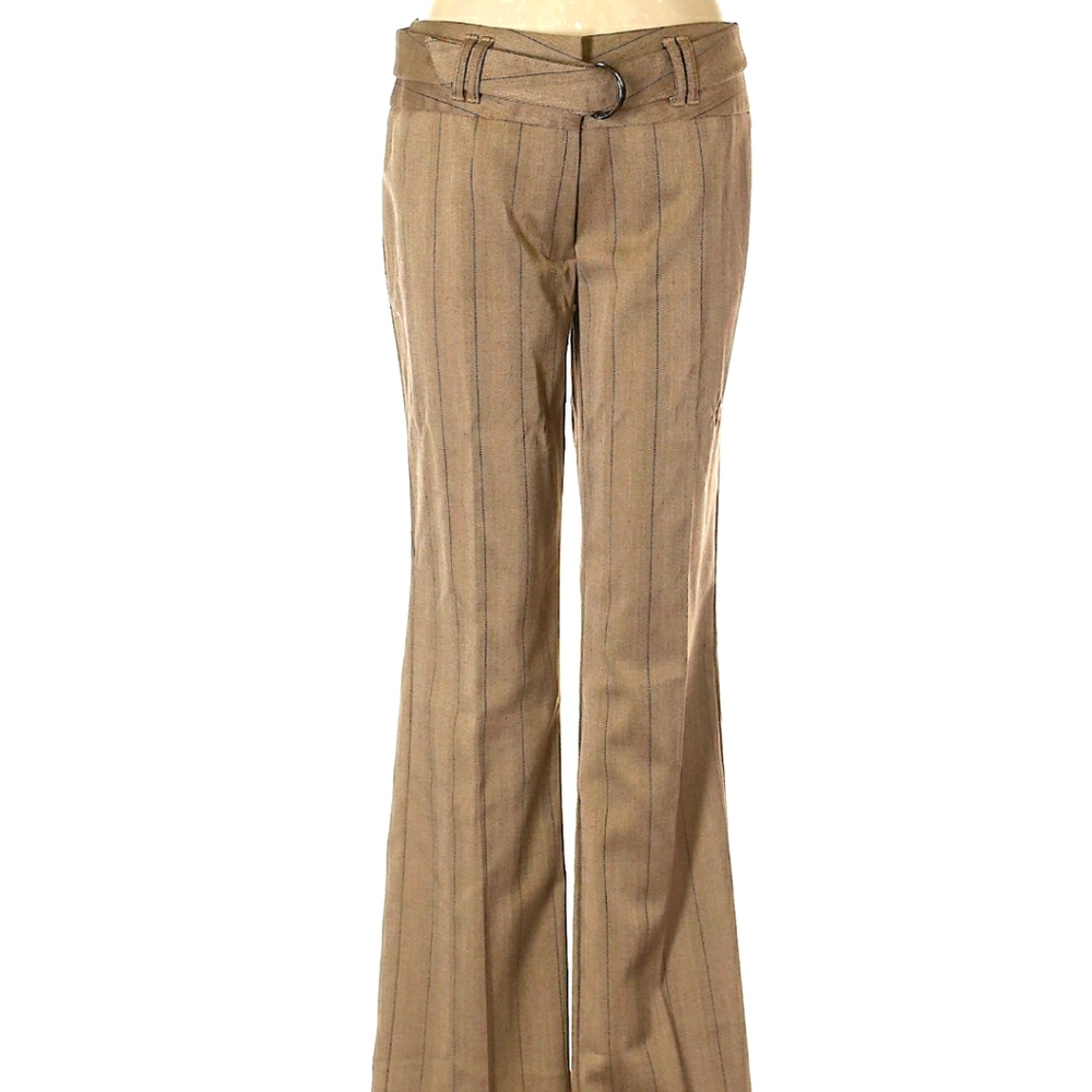 NWT In Moda Tan & Black Trousers With Belt